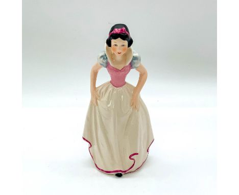 Depicts character wearing a lovely cream, pink, and pale blue dress. Marked 1721215. Goebel backstamp. Dimensions: 2.5"L x 2"