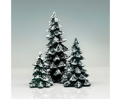 Three separate pine trees in different sizes covered in snow. The largest item's dimensions: 3.25""L x 3.25""W 6.25""H. This 