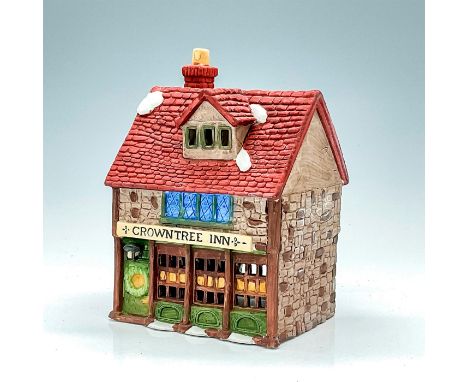 Part of the Dickens Village Series. Hand painted porcelain, depicting quaint Crowntree Inn with light feature. This item has 
