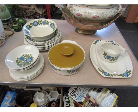 A J and G Meakin "Studio" part diner set including lidded tureen