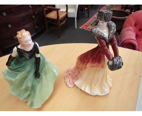 A Royal Worcester figurine "Natasha" and a Royal Doulton figurine "Vanessa" HN3198   