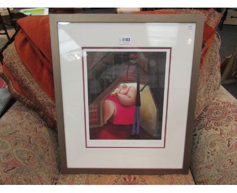 A Sarah Jane Szikora limited edition print entitled "Three o'clock Thrill", No. 520/850, framed and glazed, 30cm x 25cm