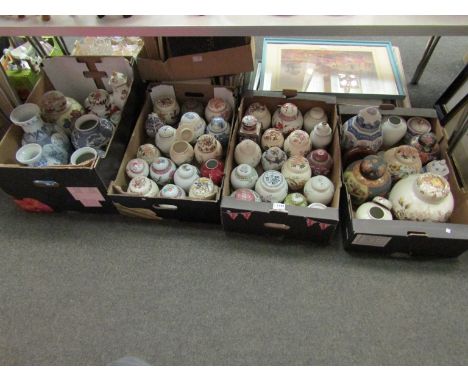 Four boxes of 20th Century ceramic ginger jars and vases