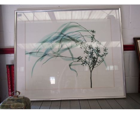 A framed and glazed modern print 'Wind', 60cm x 75cm    