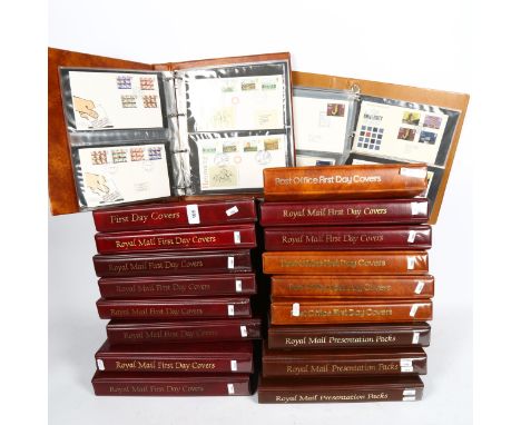 A quantity of Royal Mail and Post Office First Day Covers, and postage stamp albums ranging pre-1960 to 1990 