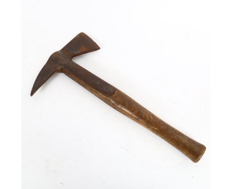 A small elm-handled Merryweather fire axe, length 37cm