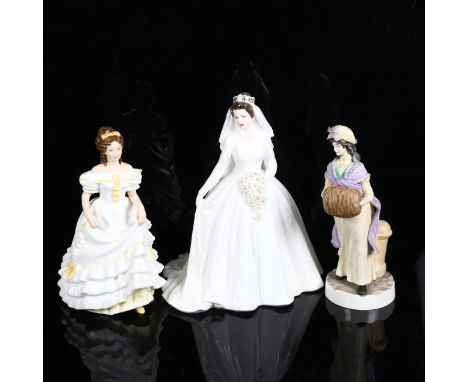 Royal Doulton Princess Margaret, Angela, and Royal Worcester Regency lady 