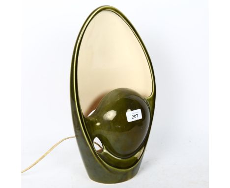 A Holkham pottery abstract table lamp, height 38cm 