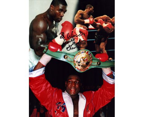 Frank Bruno Signed special edition photo montage - This great A3 colour photographic montage pays tribute to one of Britain's