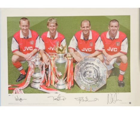 Arsenal Back Four - Signed limited edition print - This signed print was one of Big Blue Tube's most successful editions and 