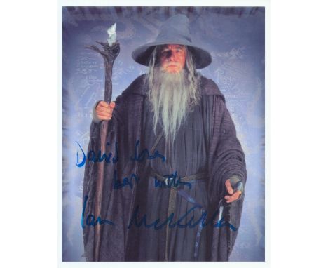 Ian McKellen signed Lord of the Rings 10x8 inch colour photo. Good condition. All autographs come with a Certificate of Authe