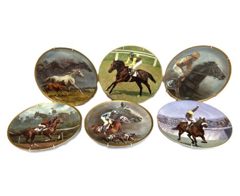 Assorted collectors plates, including Royal Worcester, 'Great Jockeys' Richard Dunwoody, also four ceramic mounted collectors