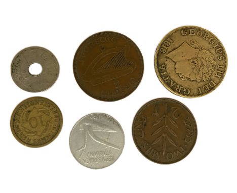 George III Silver 1818 coin and other mixed coinage (a lot)