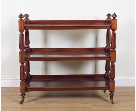 A WILLIAM IV MAHOGANY THREE TIER BUFFET118cm wide; 48cm deep; 110cm high