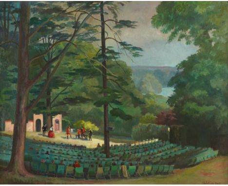 R*** WHITMORE (20TH CENTURY)Outdoor Theatre signed and dated 'R Whitmore 1949' (lower right) oil on canvas 56 x 68.5cm