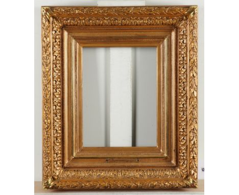 TWO GILTWOOD FRAMES (2)The first sight size: 32.5 x 24cm rebate size: 35.5 x 26.5cm overall size: 60 x 50cm  The second sight