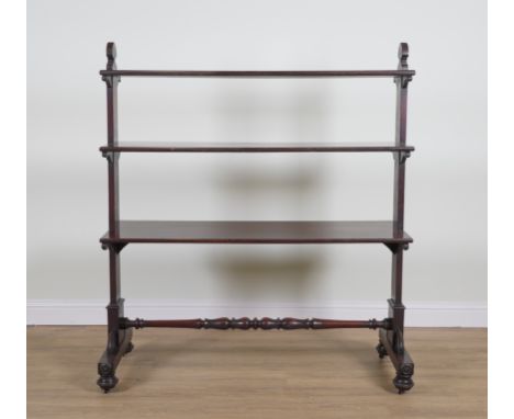 A WILLIAM IV MAHOGANY THREE TIER BUFFET150cm wide; 54cm deep; 169cm high