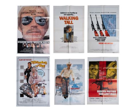 Lot incudes: Junior Bonner (1972), Walking Tall (1973), The Lost Man (1969), Executive Action (1973), Stroker Ace (1983), and