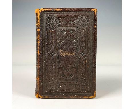 The Complete Poetical Works of Henry Wadsworth Longfellow is an original antique embossed leather bind volume with illustrati