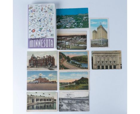 Wonderful collection of postcards featuring Minnesota. 5 are postmarked and written on and dated 1908-1916, the other 5 are c