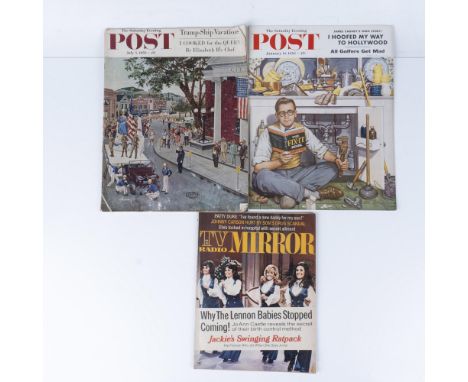 Lot consists of one Newsstand Poster for the January 14, 1956 edition of the Saturday Evening Post. Also includes the July 5,
