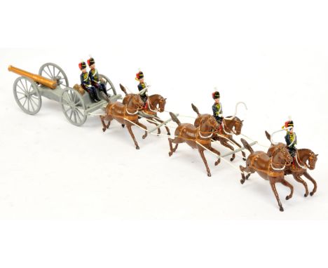 Britains Re-Cast - 'Royal Horse Artillery Six Horse 15pdr Gun Team &amp; Limber'. 54mm scale. Produced by Castlewood Soldiers