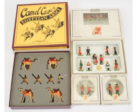 Britains, a boxed group of Collection Club Sets. Includes 8872 Camel Corps of the Egyptian Army, 8007 All the Queen's Men wit