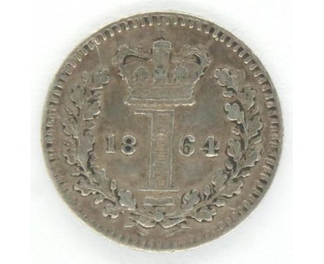1864 silver penny of Queen Victoria. P&amp;P Group 1 (£14+VAT for the first lot and £1+VAT for subsequent lots) 