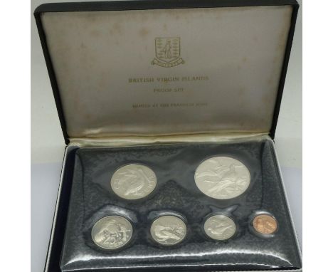 British Virgin Islands 1974 silver proof coin. P&amp;P Group 1 (£14+VAT for the first lot and £1+VAT for subsequent lots) 