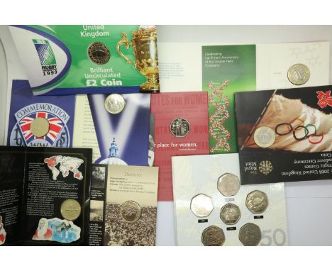 Collectors edition £2 and 50p coins, including 2008 Handover £2 coin. P&amp;P Group 1 (£14+VAT for the first lot and £1+VAT f