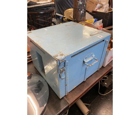 A wooden ammunition box