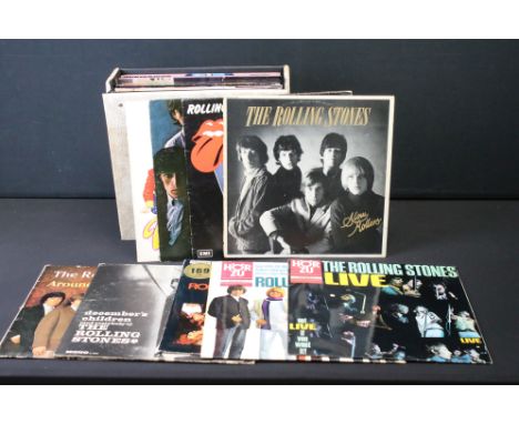 Vinyl - Approx 15 mainly foreign press Rolling Stones LPs, plus approx 15 12" singles and pic discs to include some from Mick