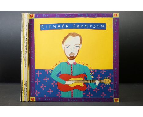 Vinyl - 9 Richard Thompson LPs to include Rumor &amp; Sigh, Amnesia, Daring Adventures, Small Town Romance, Across A Crowded 