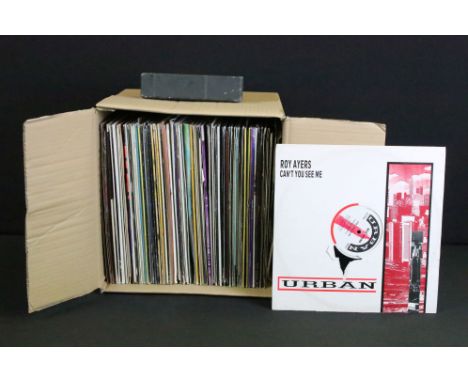 Vinyl - Approx 100 12" singles spanning genres including Hip Hop, R&amp;B, and various dance sub genres.  Includes test press