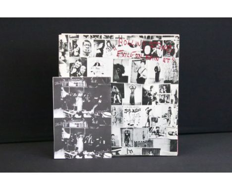 Vinyl - Rolling Stones Exile On Main Street on COC69100, A1/B1 and C1/D2 matrices, printed inners, 12 postcards.  Sleeve Vg, 