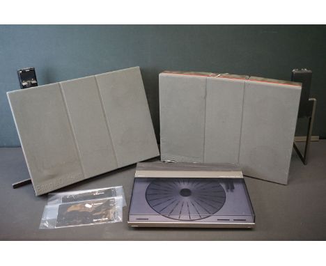 Music &amp; Stereo equipment - Bang &amp; Olufsen TX2 turntable with manual, along with a pair of Bang &amp; Olufsen Redline 