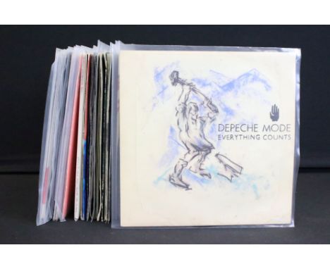Vinyl - 30 Electronic / Synth 7" singles to include Depeche Mode x 12, Kraftwerk, New Order x 2, Cabaret Voltaire, Japan x 2,