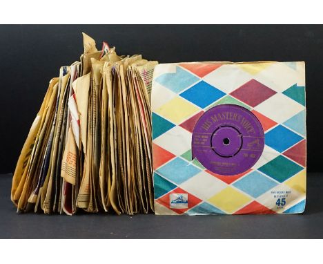 Vinyl - Approximately 50 1950s Gold Print labels 7” singles on Parlophone Columbia and H.M.V. Records including Rock ‘N’ Roll