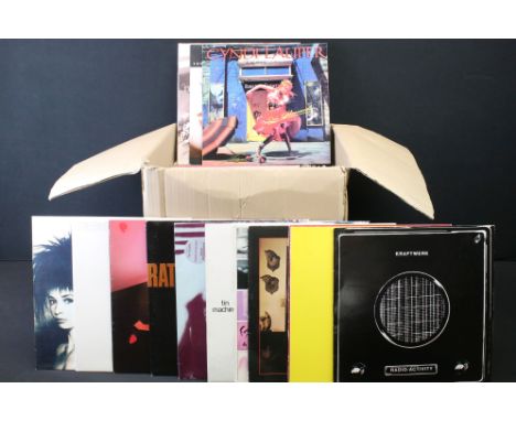 Vinyl - Over 80 Rock, New Wave &amp; Pop LPs to include Kraftwerk, King Crimson x 2, The Stranglers, The Jam, Tin Machine, Ro