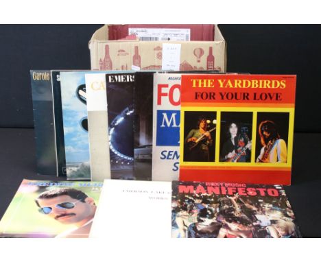 Vinyl - Approx 50 Rock &amp; Pop LPs to include 10CC, Roxy Music, Cat Stevens, Moody Blues, Bread, Manfred Mann, The Yardbird