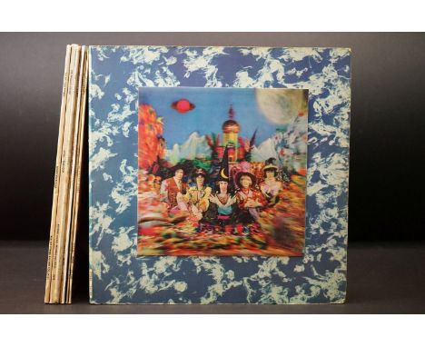 Vinyl - 8 Rolling Stones LPs to include Her Satanic Majesties Request (3D lenticular cover), Aftermath (mono), Between The Bu