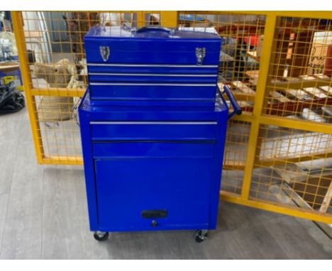 Metal Mechanical tool centre on wheels with matching tool box