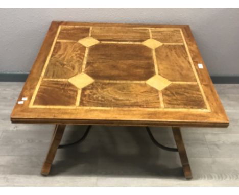 Solid inlaid flagstone coffee table