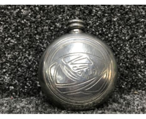 Vintage Charles renne mackintosh pewter hip flask
