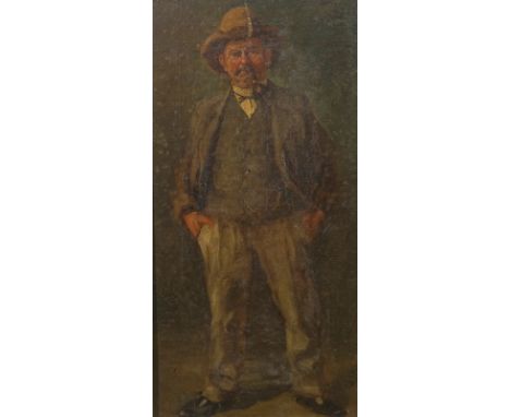 Hülsmann, Fritz, 1894 Solingen - 1949 Weiden- Tätig in Düsseldorf: Drei Gemälde: Selbstportrait/Portrait Peter Muckel/Damenpo