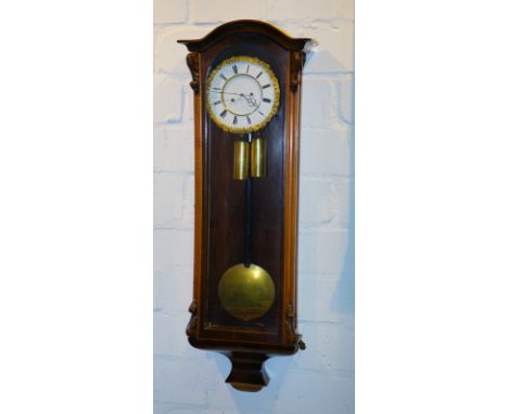Feiner Wiener Präzisionsregulator, K. Felsing ca. 1860Messingplatinenwerk mit Blindstempel "F, Felsing in Wien", 2 Gewichte a