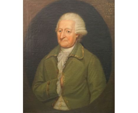 Bildnis des Geimraths Christian F. von Hofstetter - WürthenbergÖl auf Leinwand, (vor ca. 100 Jahren auf Leinwand wachsdoublie