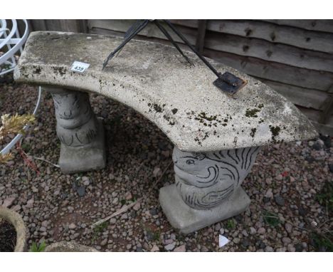 Carved stone bench