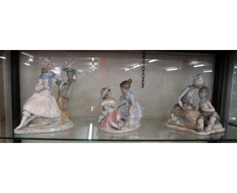 3 Lladro Nao figurines