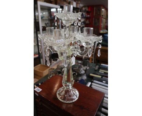 Glass candlestick - H=41cm